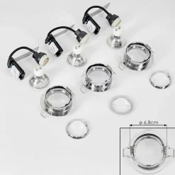 Spot Encastrable Kerrouan Led Chrome, 1 Lumiere