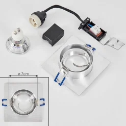 Spot Encastrable Monthois Led Chrome, Nickel Mat, 1 Lumiere