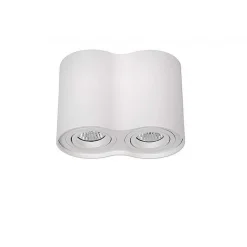Spot Lucide Tube Blanc, 2 Lumieres