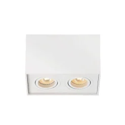 Spot Lucide Tube Blanc, 2 Lumieres