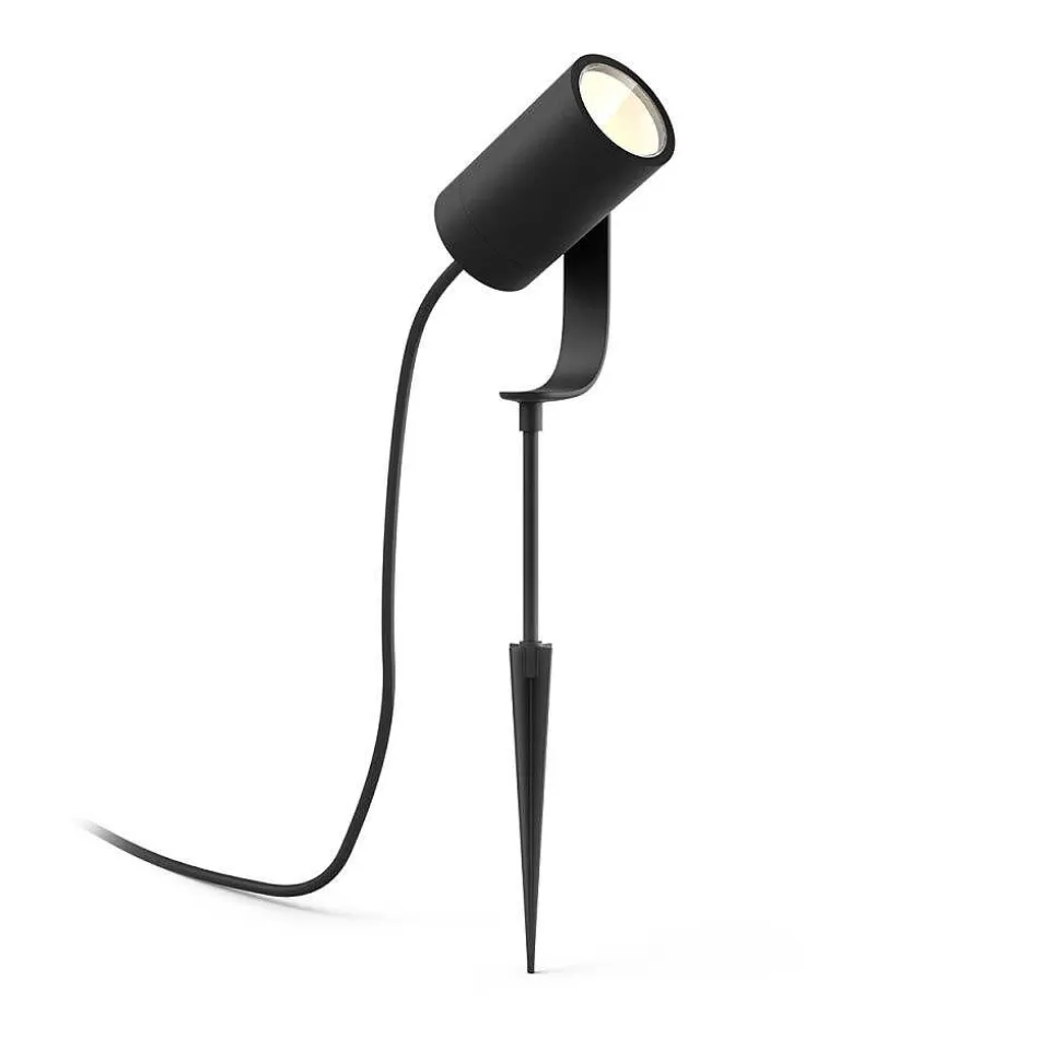 Spot, Set D'Extension Philips Hue Ambiance White & Color Waca Lily Led Noir, 1 Lumiere, Changeur De Couleurs
