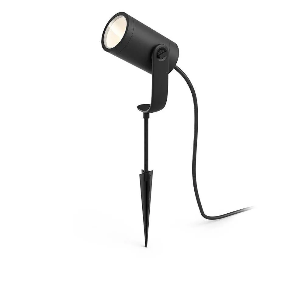 Spot, Set D'Extension Philips Hue Ambiance White & Color Waca Lily Led Noir, 1 Lumiere, Changeur De Couleurs