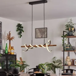 Suspension Alvarim Led Ecru, Noir, 1 Lumiere