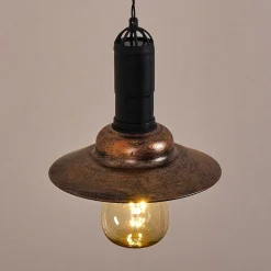 Suspension Anaheim Led Cuivre, Noir, 1 Lumiere