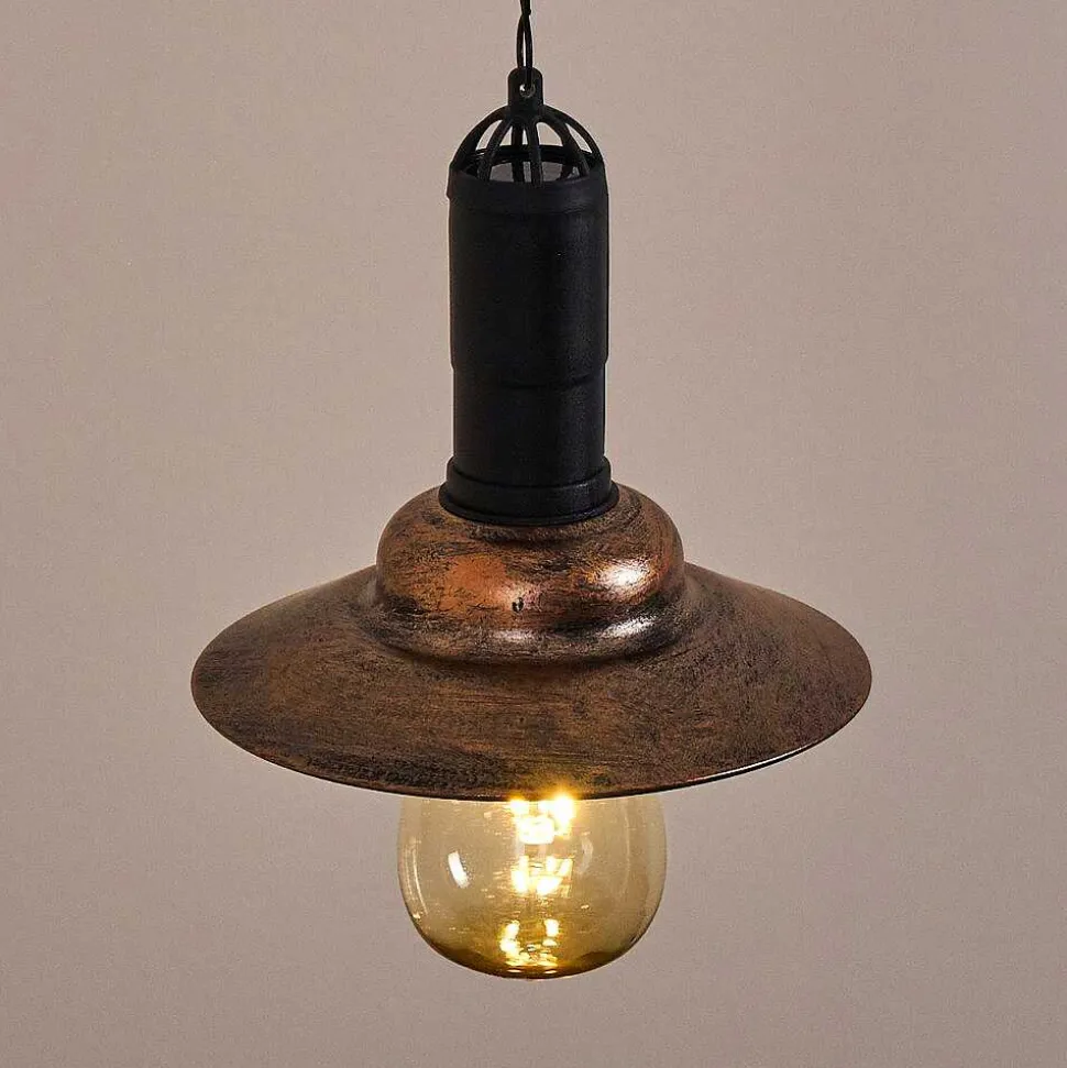Suspension Anaheim Led Cuivre, Noir, 1 Lumiere