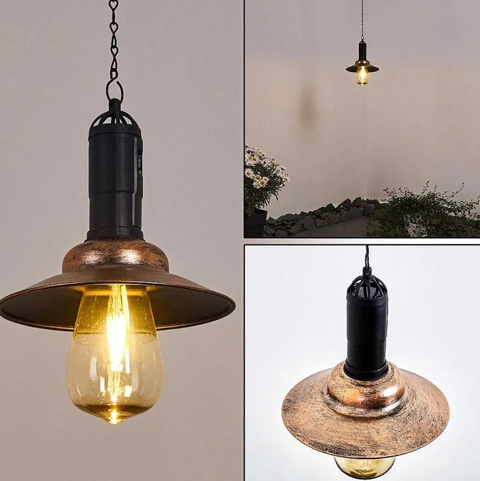 Suspension Anaheim Led Cuivre, Noir, 1 Lumiere