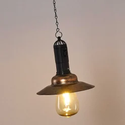 Suspension Anaheim Led Cuivre, Noir, 1 Lumiere