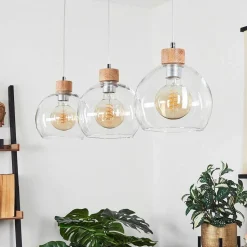 Suspension Andeer Chrome, Ecru, 3 Lumieres