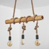 Suspension Asmara Brun, Ecru, 3 Lumieres
