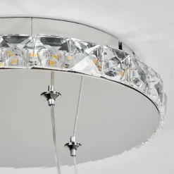 Suspension Avelar Led Chrome, Transparent, 1 Lumiere