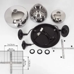 Suspension Azurara Noir, 3 Lumieres
