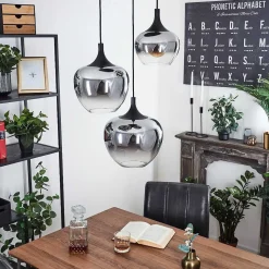 Suspension Azurara Noir, 3 Lumieres