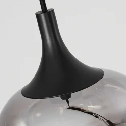 Suspension Azurara Noir, 4 Lumieres