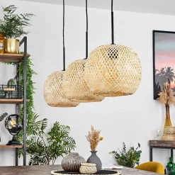 Suspension Bauro Ecru, 3 Lumieres