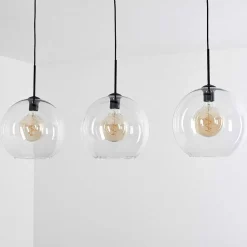 Suspension Boules 30 Cm Koyoto Clair, 3 Lumieres