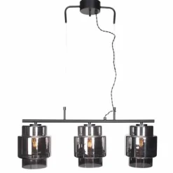 Suspension By Rydens Ebbot Noir, 3 Lumieres