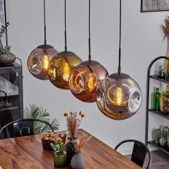 Suspension Cabreiro Anthracite, 4 Lumieres