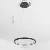Suspension Calcium Led Noir, 1 Lumiere