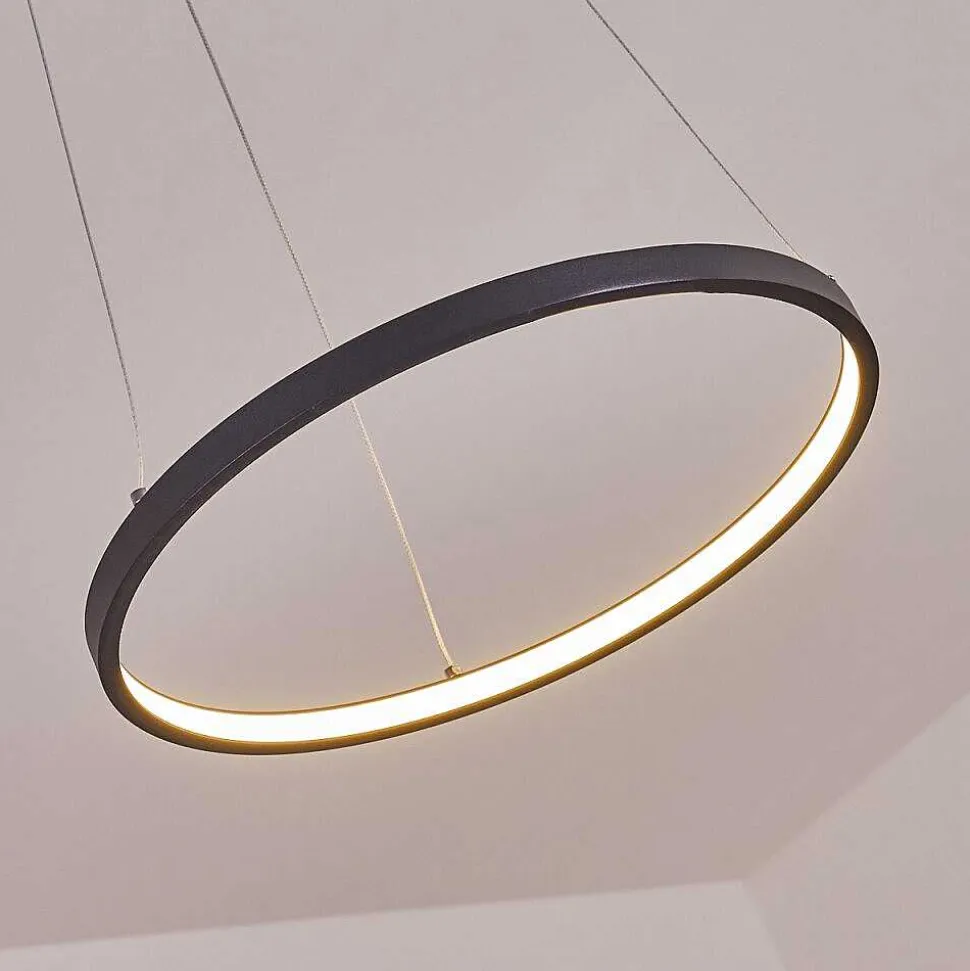 Suspension Calcium Led Noir, 1 Lumiere