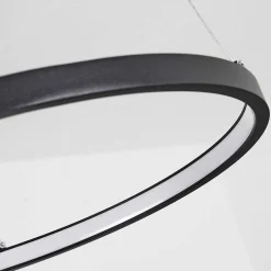 Suspension Calcium Led Noir, 1 Lumiere