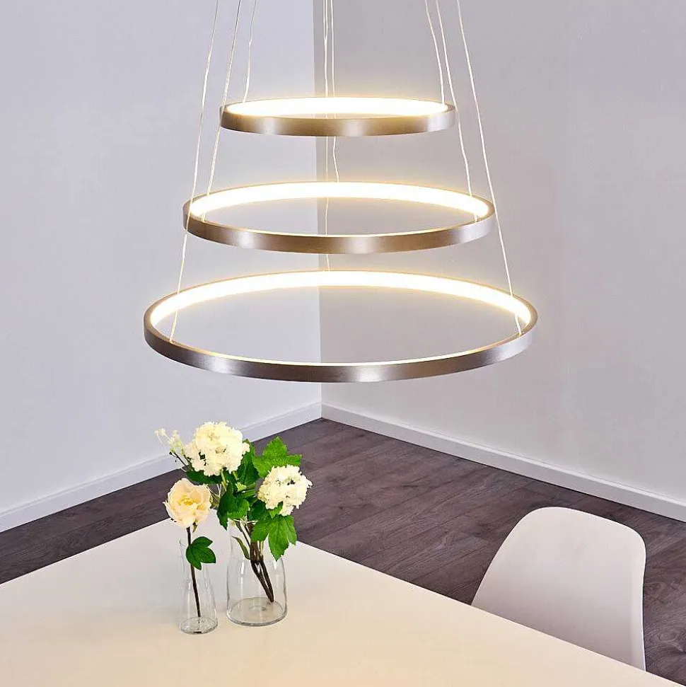 Suspension Canisteo Led Nickel Mat, 3 Lumieres