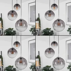 Suspension Degevos Gris, 3 Lumieres