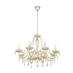Suspension Eglo Basilano Chrome, 8 Lumieres
