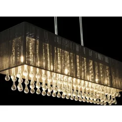 Suspension Globo Bagana Led Chrome, 8 Lumieres