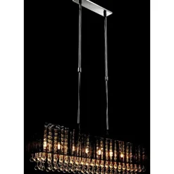 Suspension Globo Bagana Led Chrome, 8 Lumieres