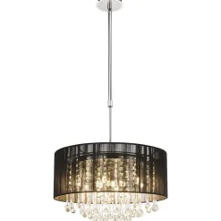 Suspension Globo Bagana Led Chrome, 12 Lumieres
