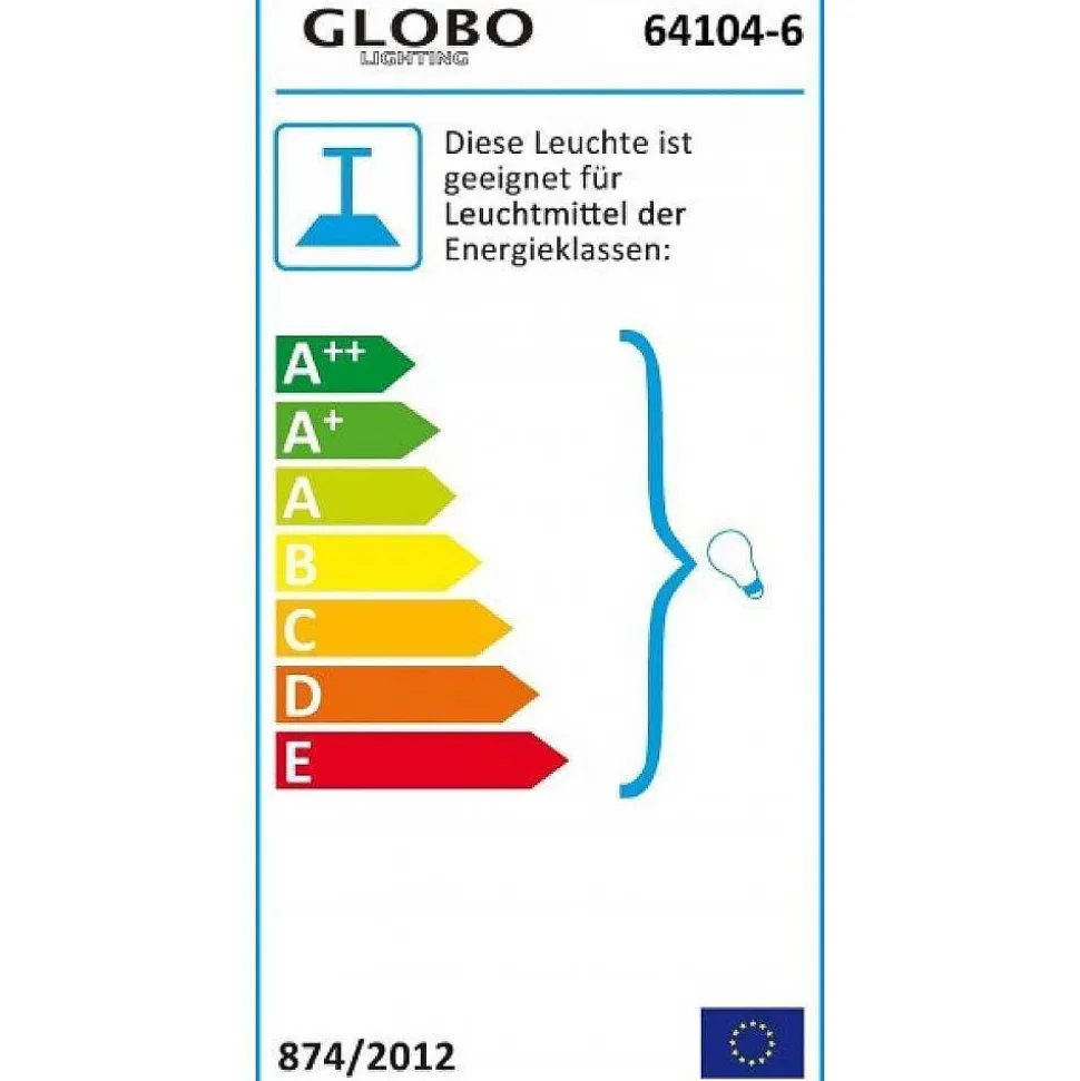 Suspension Globo Dunja Chrome, Transparent, 6 Lumieres
