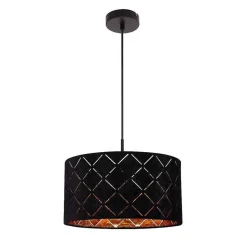 Suspension Globo Sunna Noir, 1 Lumiere