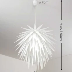 Suspension Grinder Blanc, 1 Lumiere