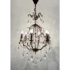 Suspension Hollander Cristallo Anthracite, 6 Lumieres