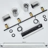 Suspension Hunouri Noir, 4 Lumieres