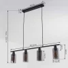 Suspension Hunouri Noir, 4 Lumieres