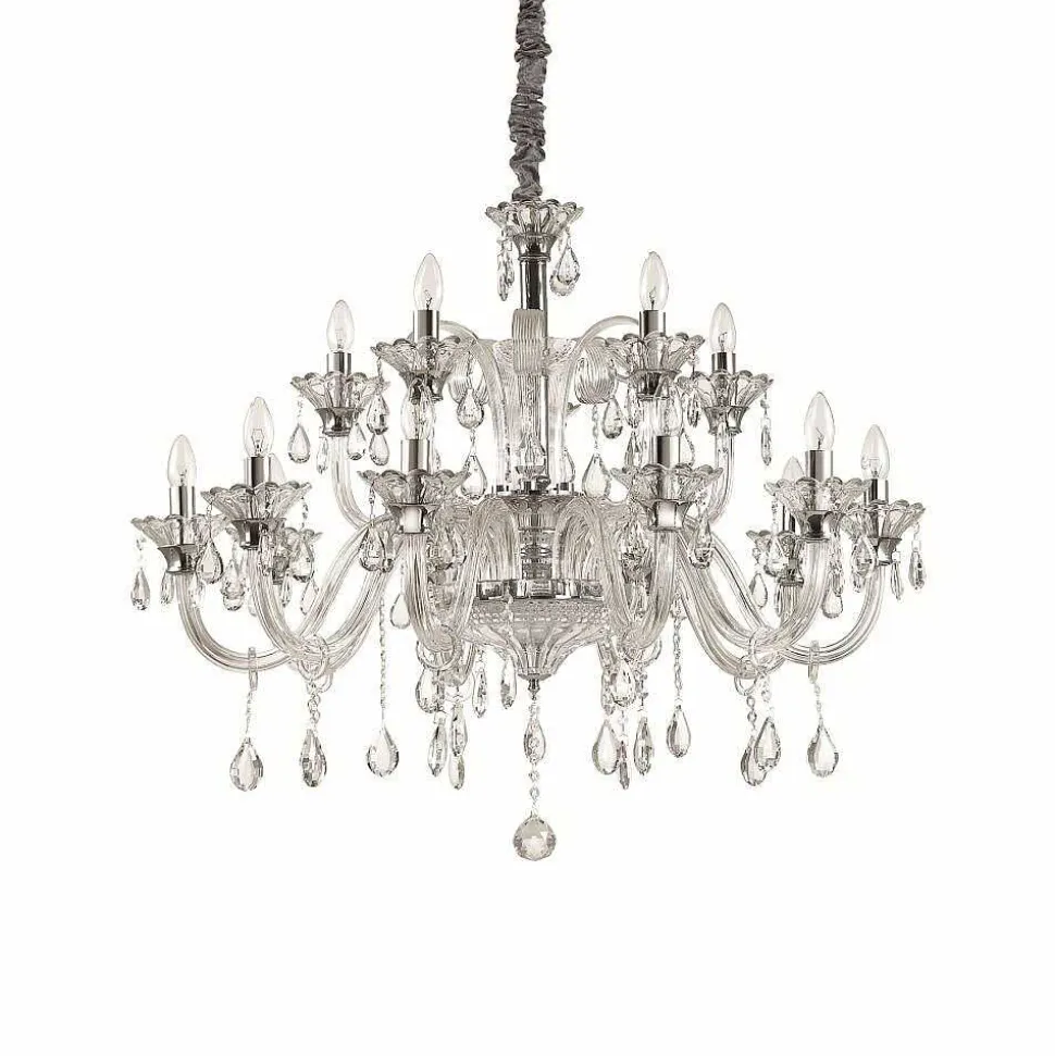 Suspension Ideal Lux Colossal Chrome, 15 Lumieres