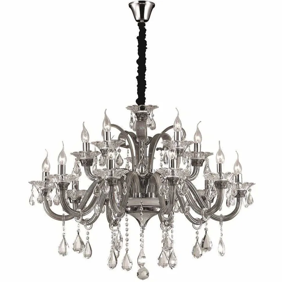 Suspension Ideal Lux Colossal Chrome, 15 Lumieres
