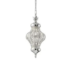 Suspension Ideal Lux Nawa Argente, 1 Lumiere
