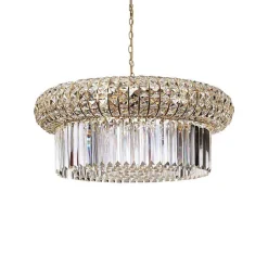 Suspension Ideallux Nabucco Or, 18 Lumieres