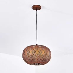Suspension Kemer Rouille, 1 Lumiere
