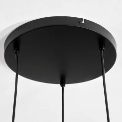 Suspension Kenong Fume, Noir, 3 Lumieres