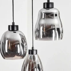 Suspension Kenong Fume, Noir, 3 Lumieres