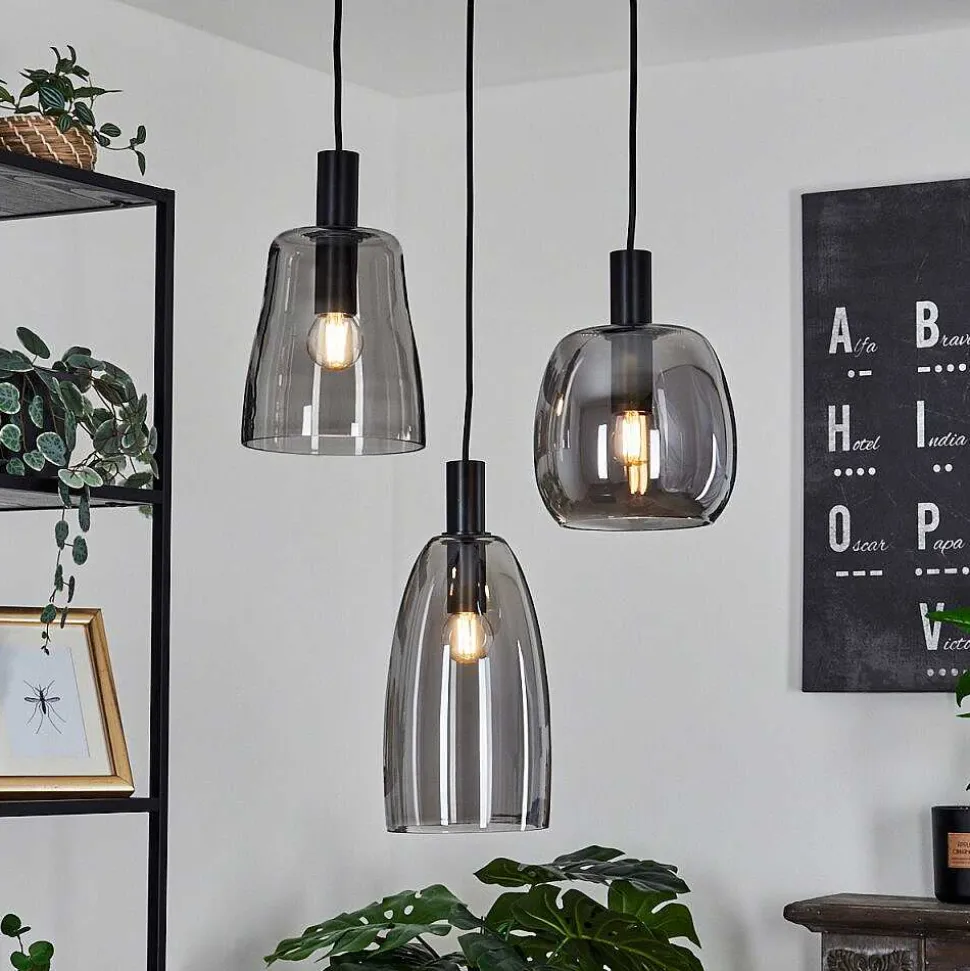Suspension Kenong Noir, 3 Lumieres