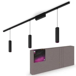 Suspension Kit De Base X 3 Philips Hue Perifo Led Noir, 3 Lumieres, Changeur De Couleurs