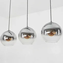 Suspension Leissigen Argent Oxyde, 3 Lumieres