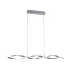 Suspension Leuchten-Direkt Lolasmart-Swing Led Acier Brosse, 2 Lumieres, Telecommandes, Changeur De Couleurs