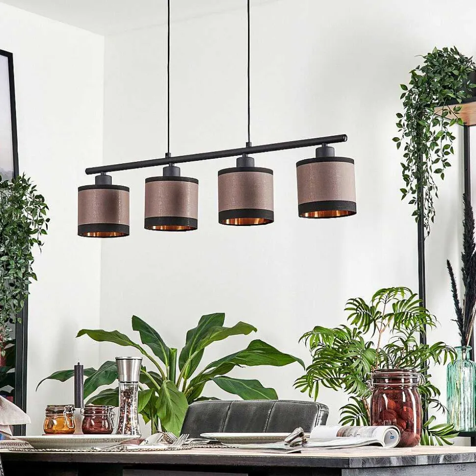 Suspension Lohobe Noir, 4 Lumieres
