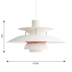 Suspension Louis Poulsen Blanc, 1 Lumiere