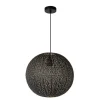 Suspension Lucide Tahar Noir, 1 Lumiere